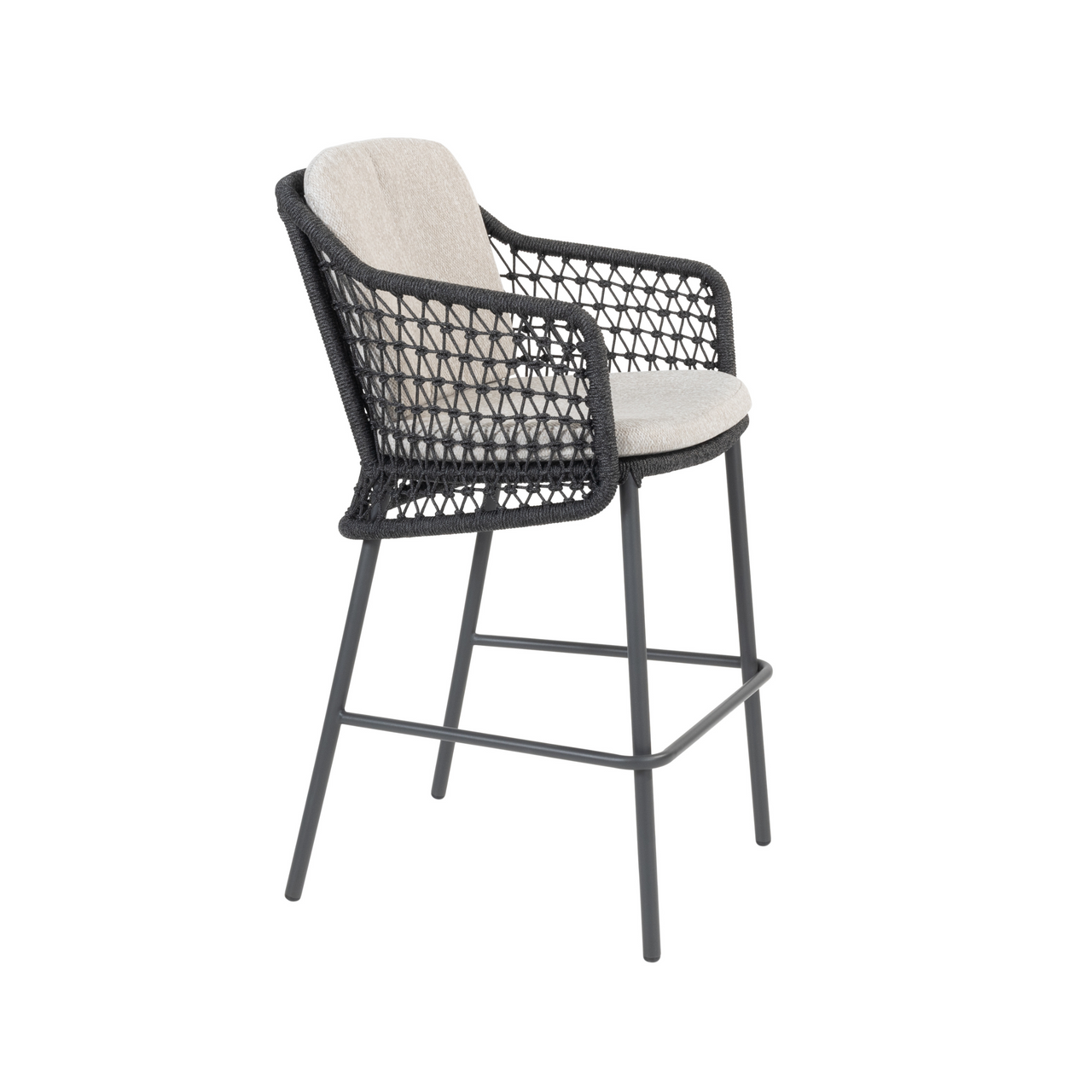 4SO Tramonti Bar Chair Anthracite with 2 Cushions