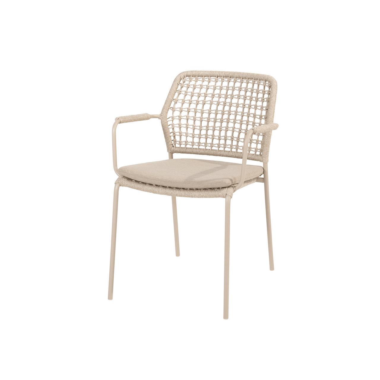 4SO Barista Outdoor 6 Seat Dining Set with Prado 160cm Teak Round Table with Lazy Susan